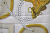 Authentic HERMES Carre 90 Scarf "GRAND APPARAT" Silk Brown 2799D