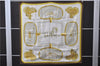 Authentic HERMES Carre 90 Scarf "GRAND APPARAT" Silk Brown 2799D