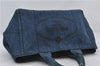 Authentic PRADA Canapa M Denim Tote Hand Bag Blue 2799E