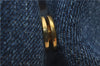 Authentic PRADA Canapa M Denim Tote Hand Bag Blue 2799E