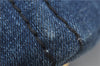 Authentic PRADA Canapa M Denim Tote Hand Bag Blue 2799E