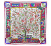 Authentic HERMES Carre 90 Scarf "fantaisies indiennes" Silk Pink 2800D