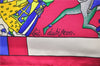 Authentic HERMES Carre 90 Scarf "fantaisies indiennes" Silk Pink 2800D