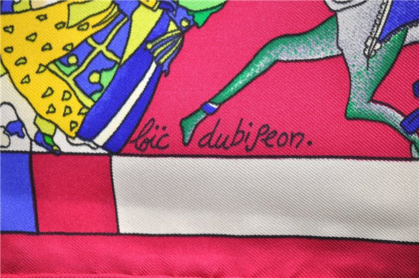Authentic HERMES Carre 90 Scarf "fantaisies indiennes" Silk Pink 2800D