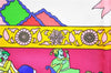 Authentic HERMES Carre 90 Scarf "fantaisies indiennes" Silk Pink 2800D