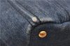 Authentic PRADA Canapa M Denim Tote Hand Bag B1877B Blue 2800E
