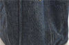 Authentic PRADA Canapa M Denim Tote Hand Bag B1877B Blue 2800E