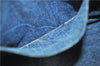 Authentic PRADA Canapa M Denim Tote Hand Bag B1877B Blue 2800E