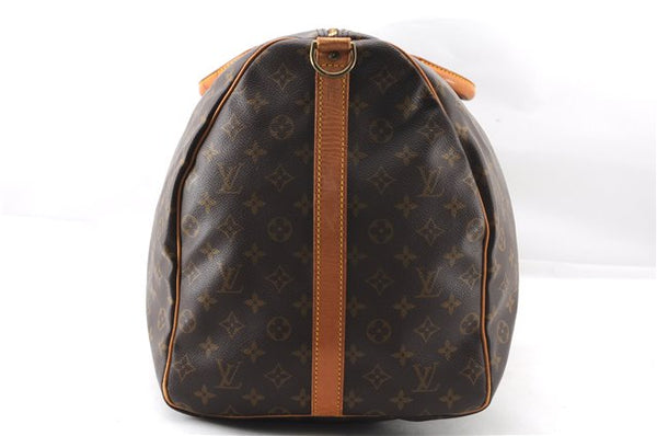 Authentic Louis Vuitton Monogram Keepall Bandouliere 60 M41412 Boston Bag 2800F