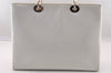 Authentic Christian Dior Diorissimo 2Way Hand Bag Leather White CD 2800I