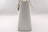 Authentic Christian Dior Diorissimo 2Way Hand Bag Leather White CD 2800I