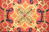 Authentic HERMES Carre 90 Scarf "Eperon d'Or" Silk Orange 2801D