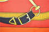 Authentic HERMES Carre 90 Scarf "Eperon d'Or" Silk Orange 2801D