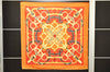 Authentic HERMES Carre 90 Scarf "Eperon d'Or" Silk Orange 2801D