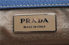 Authentic PRADA Canapa Grezza Canvas Leather Hand Bag BL0209 Ivory 2801E