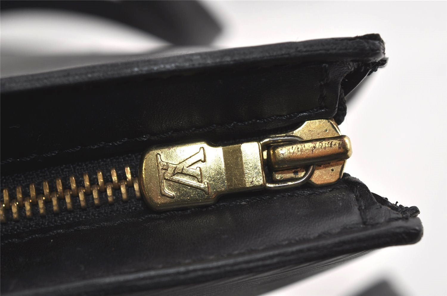 Auth Louis Vuitton Epi Saint Jacques Shopping Shoulder Bag Black M52262 LV 2801I