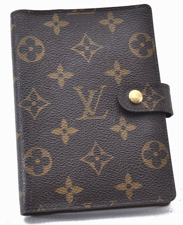 Authentic Louis Vuitton Monogram Agenda PM Notebook Cover R20005 LV 2802F