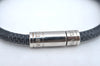 Authentic Louis Vuitton Damier Graphite Bracelet Keepit Black M6140E Junk 2802G