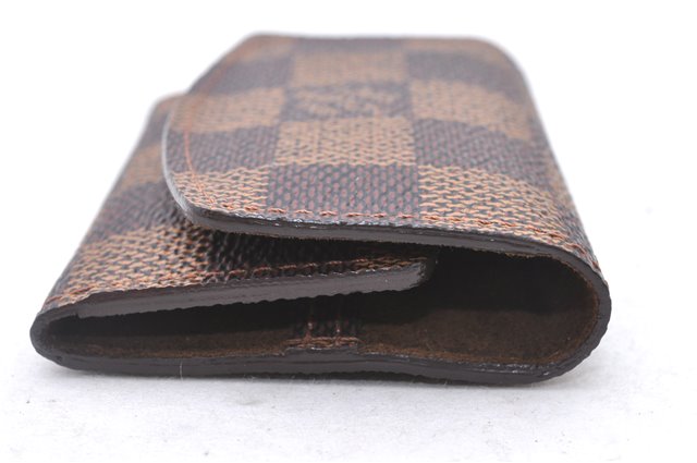 Authentic Louis Vuitton Damier Cufflinks Accessory Case Pouch M64681 LV 2803F