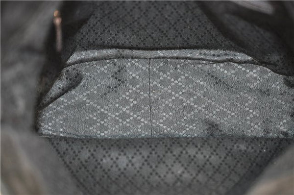 Authentic GUCCI Bamboo Shoulder Hand Bag Purse Suede Leather 0018638 Black 2804E