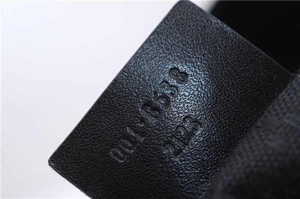 Authentic GUCCI Bamboo Shoulder Hand Bag Purse Suede Leather 0018638 Black 2804E