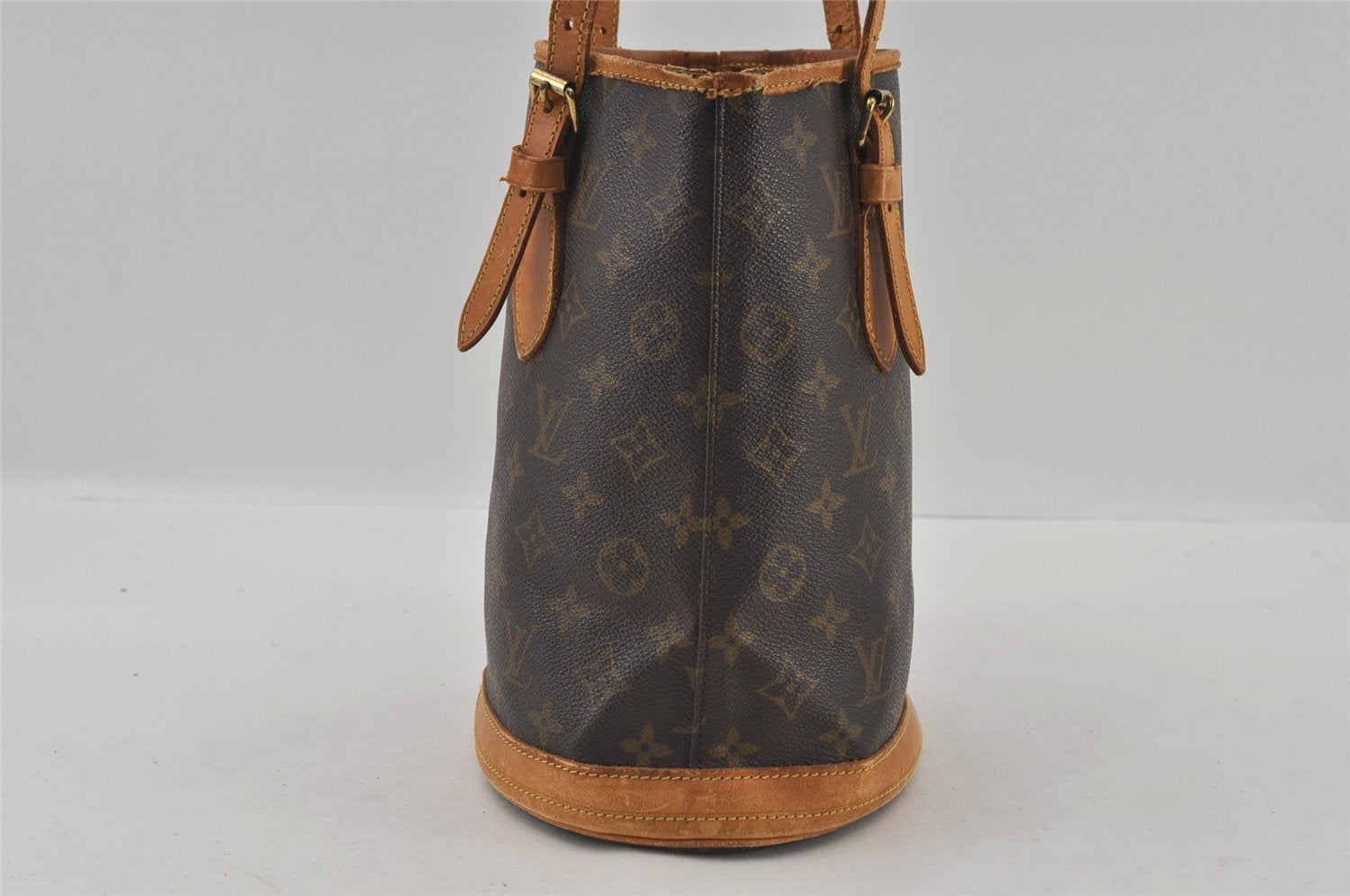 Authentic Louis Vuitton Monogram Bucket PM Shoulder Tote Bag M42238 Junk 2805I