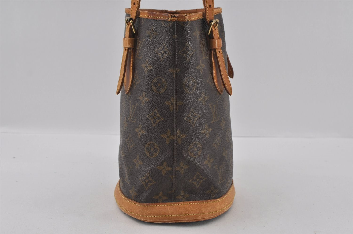 Authentic Louis Vuitton Monogram Bucket PM Shoulder Tote Bag M42238 Junk 2805I