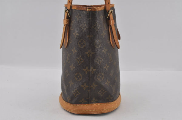 Authentic Louis Vuitton Monogram Bucket PM Shoulder Tote Bag M42238 Junk 2805I
