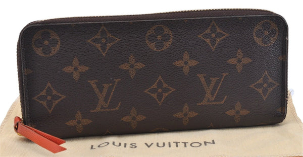 Authentic Louis Vuitton Monogram Portefeuille Clemence Wallet M60743 LV 2806F