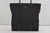 Authentic PRADA Vintage Nylon Tessuto Leather Shoulder Tote Hand Bag Black 2806I