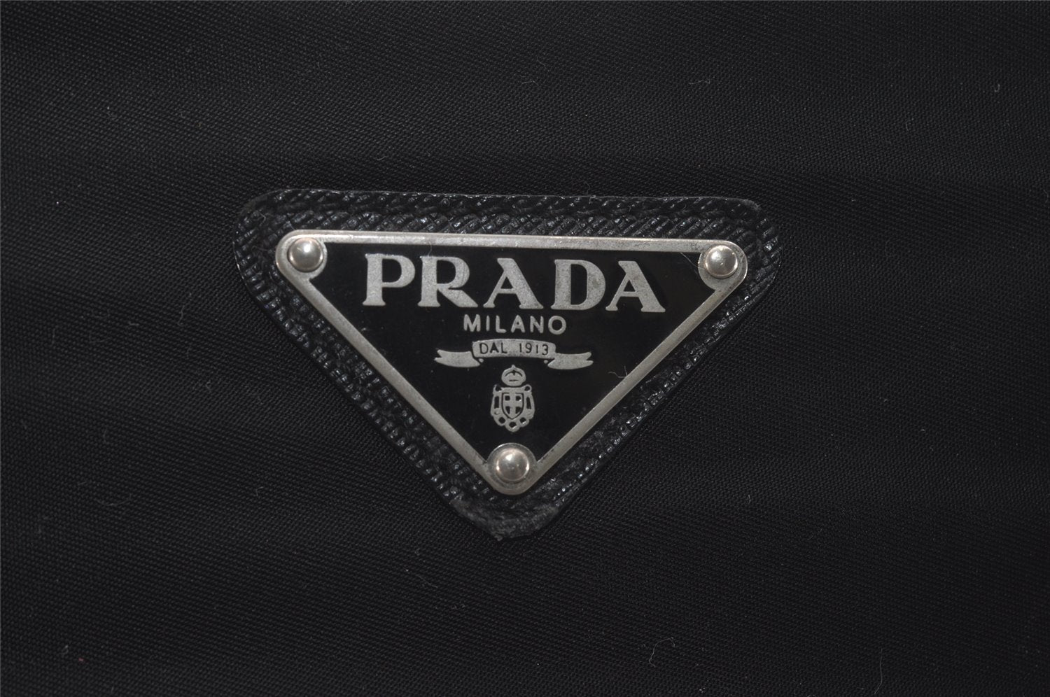 Authentic PRADA Vintage Nylon Tessuto Leather Shoulder Tote Hand Bag Black 2806I