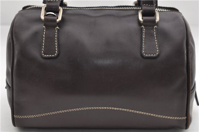 Authentic PRADA Vintage 2Way Leather Nappa Shoulder Hand Bag Purse Brown 2807E
