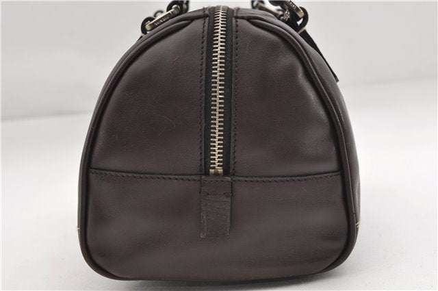 Authentic PRADA Vintage 2Way Leather Nappa Shoulder Hand Bag Purse Brown 2807E