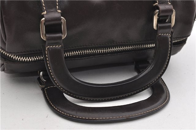 Authentic PRADA Vintage 2Way Leather Nappa Shoulder Hand Bag Purse Brown 2807E