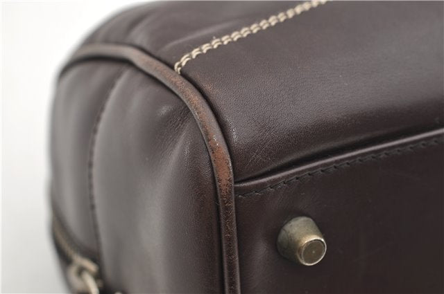 Authentic PRADA Vintage 2Way Leather Nappa Shoulder Hand Bag Purse Brown 2807E