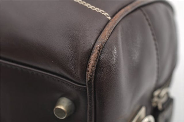 Authentic PRADA Vintage 2Way Leather Nappa Shoulder Hand Bag Purse Brown 2807E