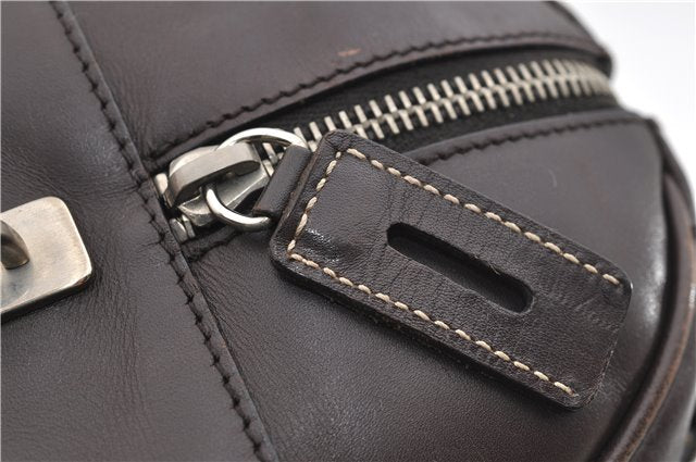 Authentic PRADA Vintage 2Way Leather Nappa Shoulder Hand Bag Purse Brown 2807E