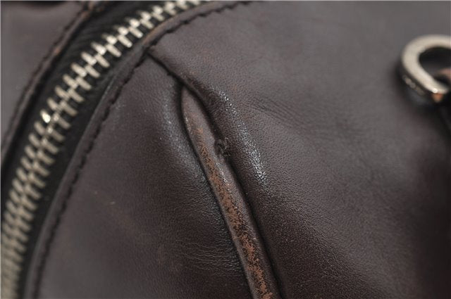 Authentic PRADA Vintage 2Way Leather Nappa Shoulder Hand Bag Purse Brown 2807E