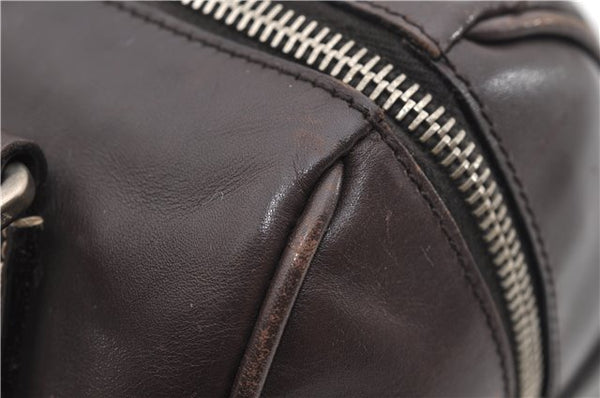 Authentic PRADA Vintage 2Way Leather Nappa Shoulder Hand Bag Purse Brown 2807E