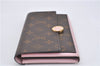 Authentic Louis Vuitton Monogram Portefeuille Flore Wallet Pink M64586 LV 2807F