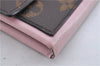 Authentic Louis Vuitton Monogram Portefeuille Flore Wallet Pink M64586 LV 2807F