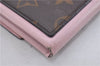 Authentic Louis Vuitton Monogram Portefeuille Flore Wallet Pink M64586 LV 2807F