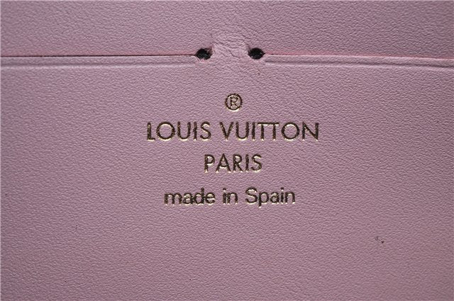 Authentic Louis Vuitton Monogram Portefeuille Flore Wallet Pink M64586 LV 2807F