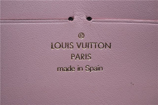 Authentic Louis Vuitton Monogram Portefeuille Flore Wallet Pink M64586 LV 2807F