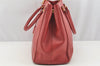 Authentic PRADA Saffiano Leather Nappa Vintage Tote Hand Bag Red 2807I