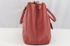 Authentic PRADA Saffiano Leather Nappa Vintage Tote Hand Bag Red 2807I