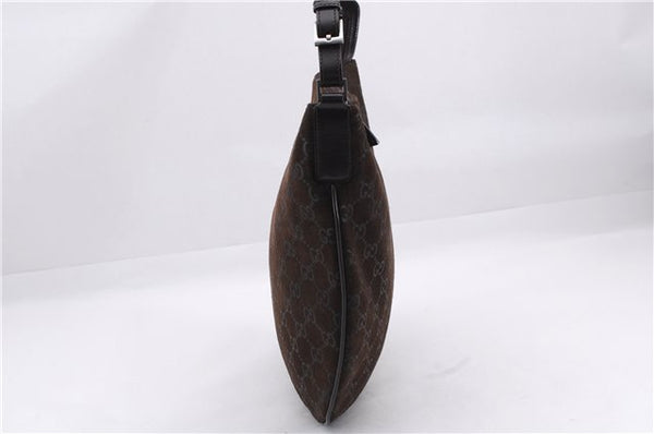 Authentic GUCCI Shoulder Hand Bag Purse GG Suede Leather 0011206 Brown 2808E