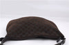 Authentic GUCCI Shoulder Hand Bag Purse GG Suede Leather 0011206 Brown 2808E