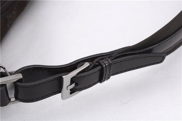 Authentic GUCCI Shoulder Hand Bag Purse GG Suede Leather 0011206 Brown 2808E