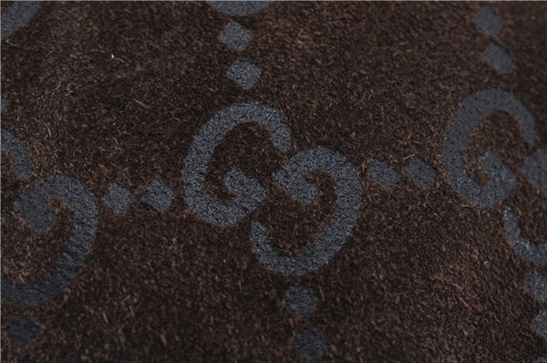 Authentic GUCCI Shoulder Hand Bag Purse GG Suede Leather 0011206 Brown 2808E